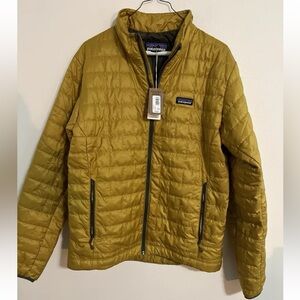 New W/ Tag Patagonia Men's Nano Puff Jacket Full Zip Medium Color : Cabin Gold